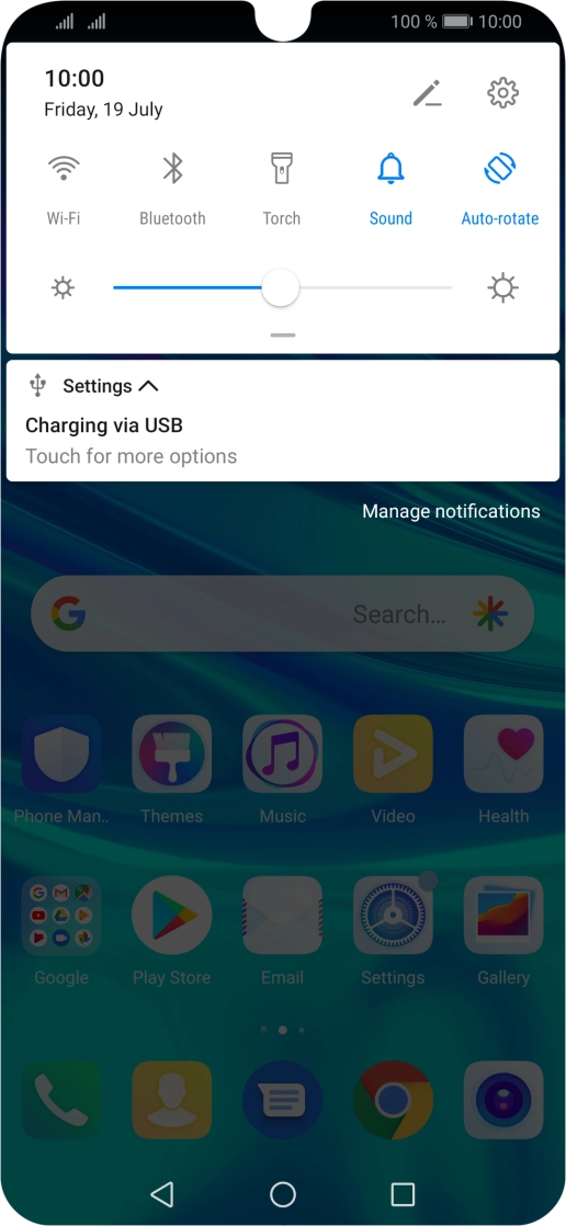 Press Touch for more options.