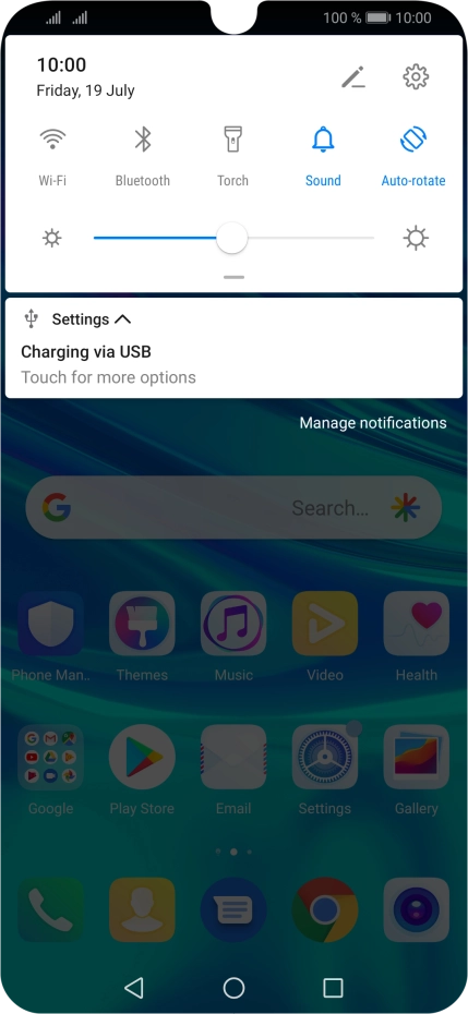 Press Touch for more options.
