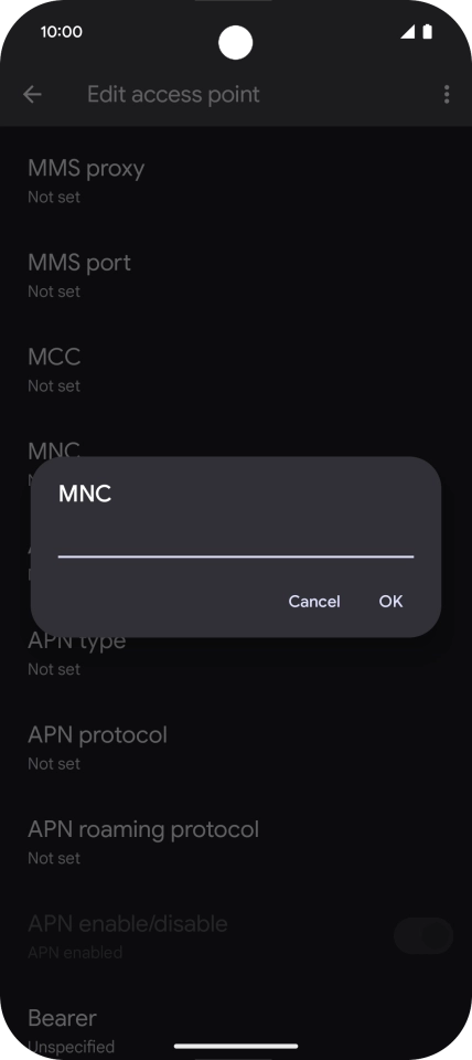 Key in 33 and press OK.
