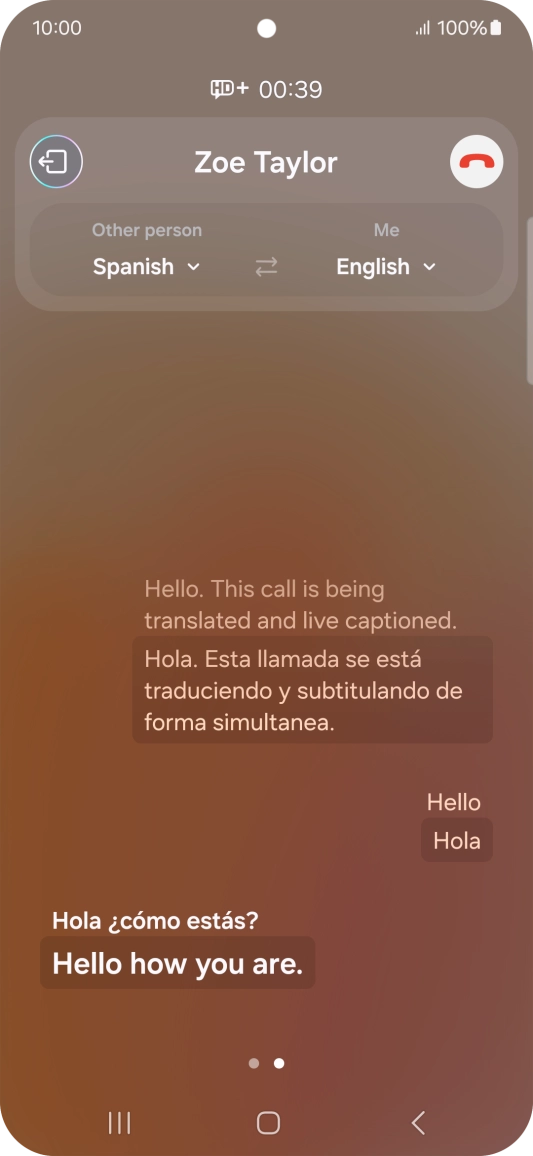 Say the required word or phrase and wait for the translation.