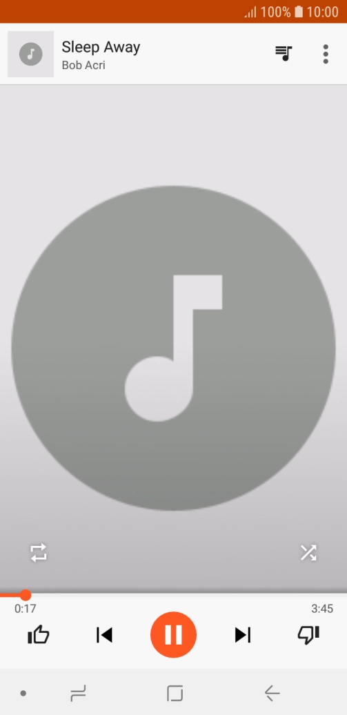 Press arrow right to go to the next audio file.