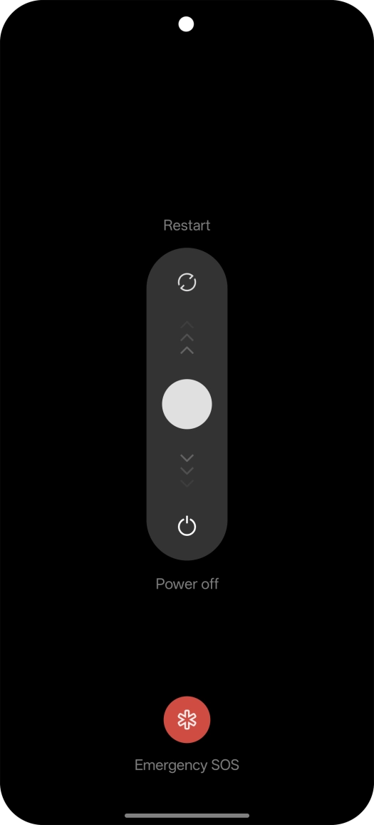 Press and drag the circle downwards.