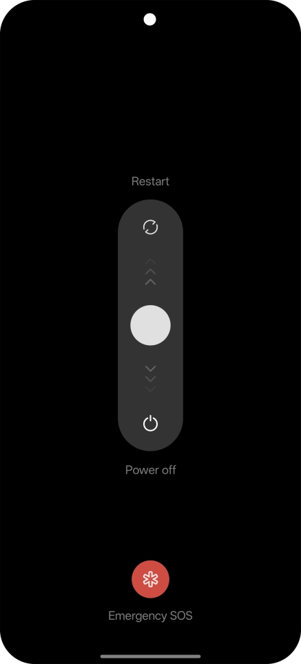 Press and drag the circle downwards.