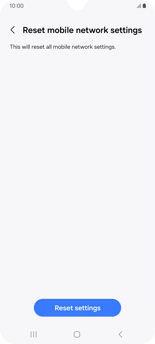 Press Reset settings.