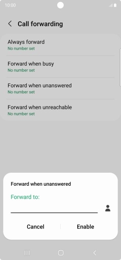 Key in +447953222222 and press Enable.