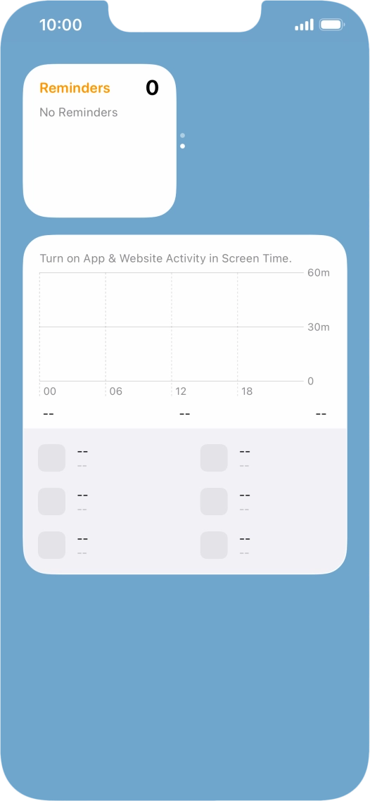 Press and hold the required Widget Stack.