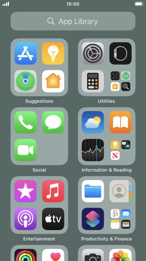Press the required app.