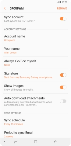 Press the indicator next to 