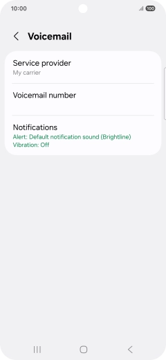 Press Voicemail number.