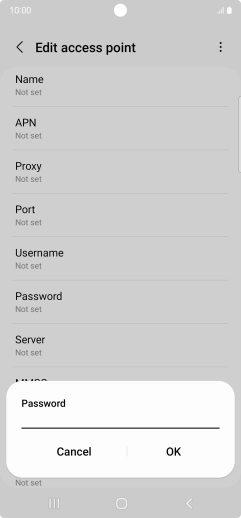 Key in secure and press OK.