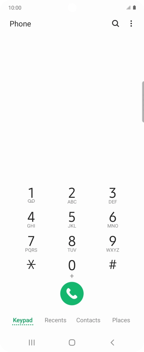 Press the menu icon.