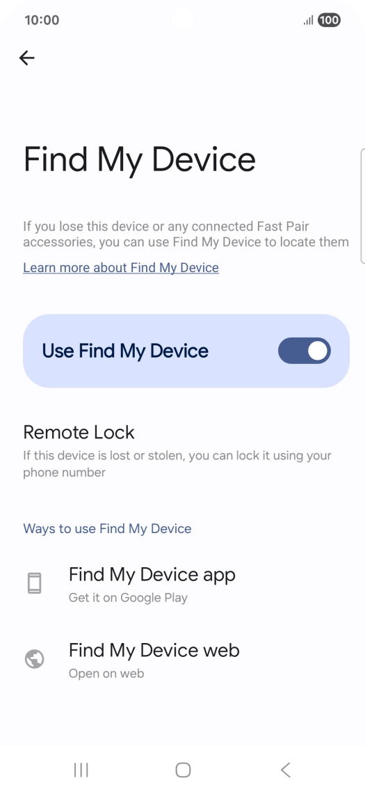 Press the Home key to return to the home screen.