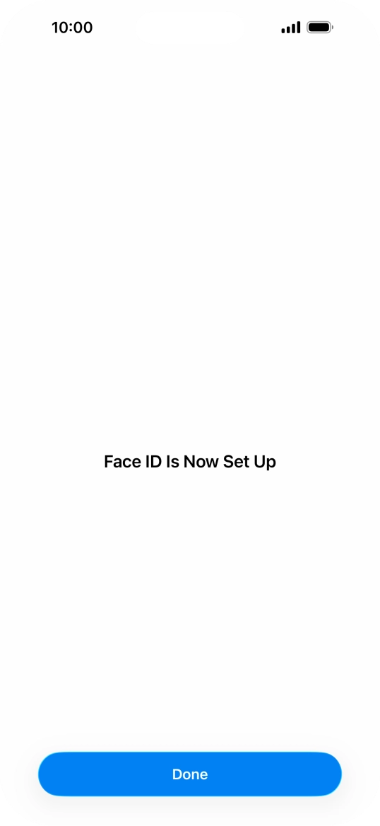 Press Done. If you haven't previously selected a phone lock code, key in a code of your own choice twice.