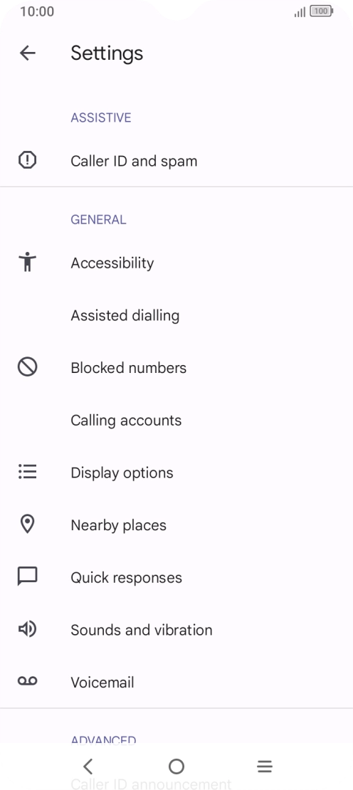 Press Calling accounts.
