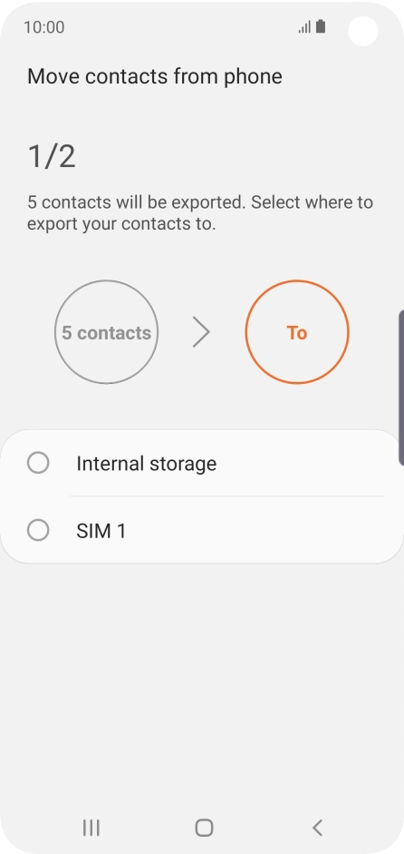 Press the name of the SIM.
