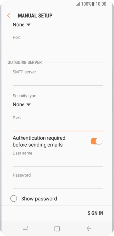 Press the field below 
