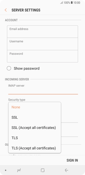 Press None to turn off the function.