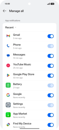 Press the drop down list.