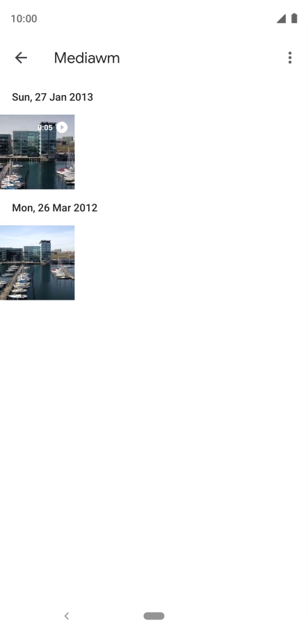 Press and hold any picture or video clip.