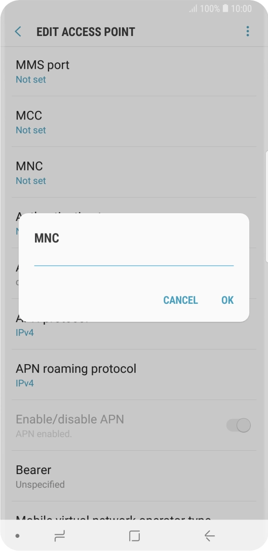 Key in 33 and press OK.