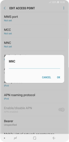 Key in 33 and press OK.
