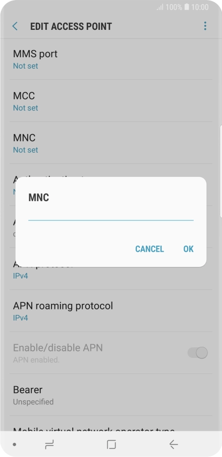 Key in 33 and press OK.