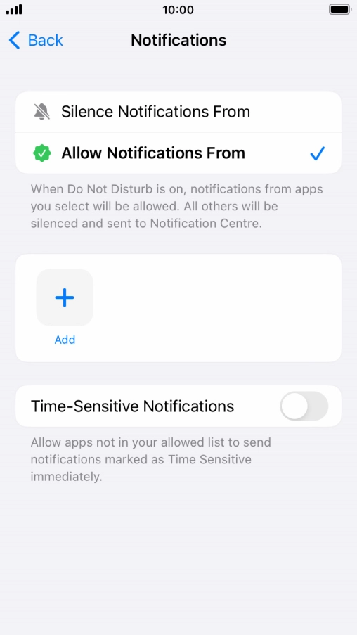 Press the indicator next to 