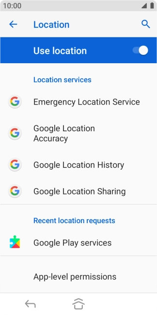 Press App-level permissions.