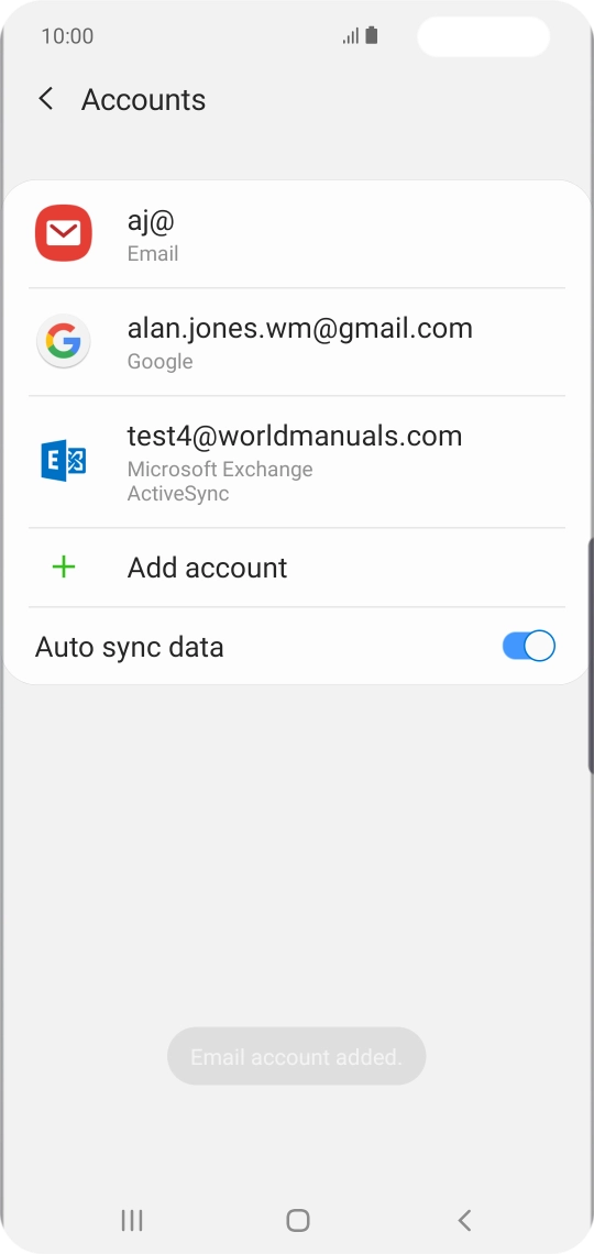Press the Home key to return to the home screen.