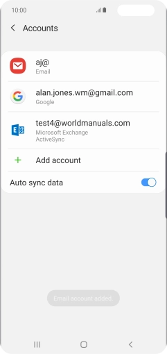 Press the Home key to return to the home screen.