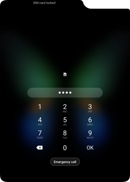 If you're asked to key in your PIN, do so and press OK. The default PIN is 1111.