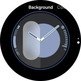 Slide your finger on the screen to change between the different designs.