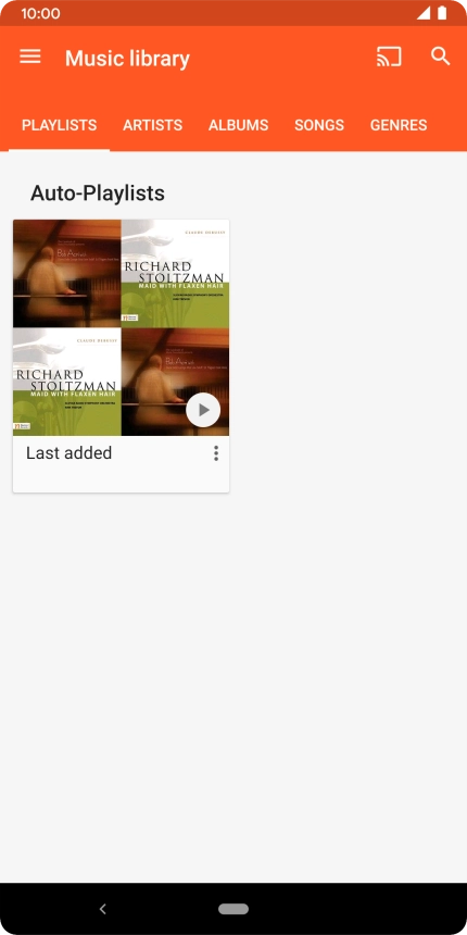 Press the required category and go to the required audio file.