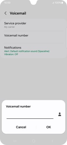 Key in +447953222222 and press OK.