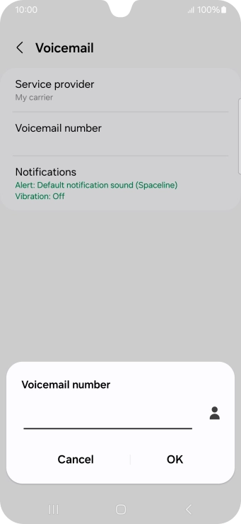 Key in +447953222222 and press OK.