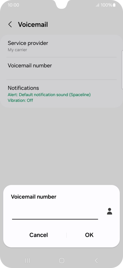 Key in +447953222222 and press OK.