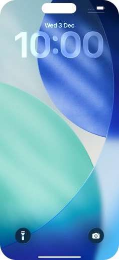 Slide your finger upwards starting from the bottom of the screen.