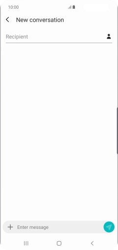 Press the search field and key in the first letters of the recipient's name.