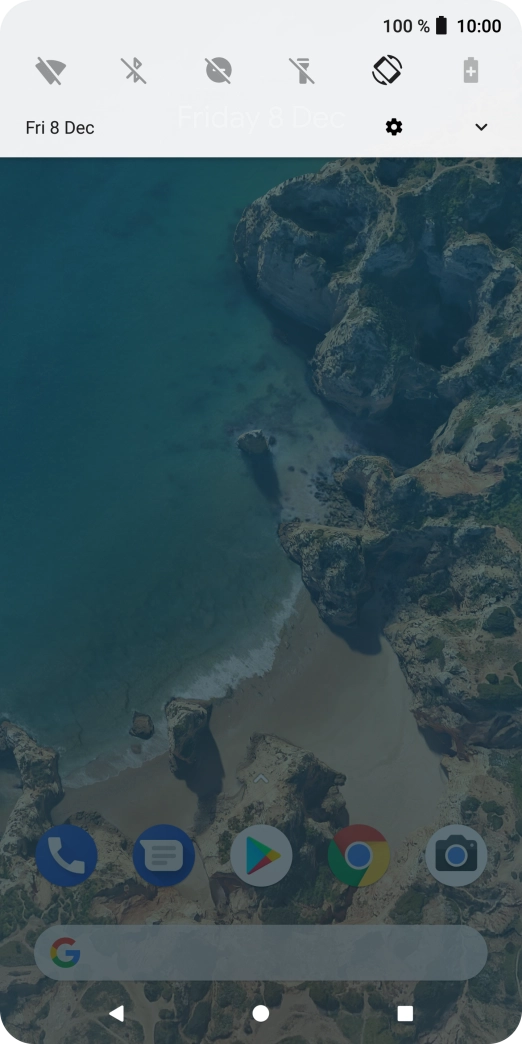 Press the settings icon.