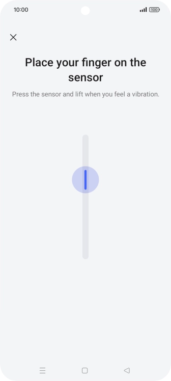 Follow the instructions on the screen to create the phone lock code using your fingerprint.