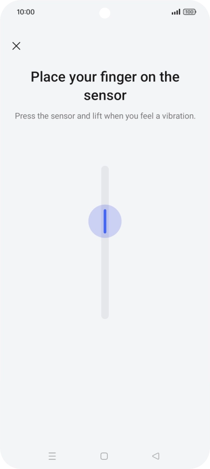 Follow the instructions on the screen to create the phone lock code using your fingerprint.