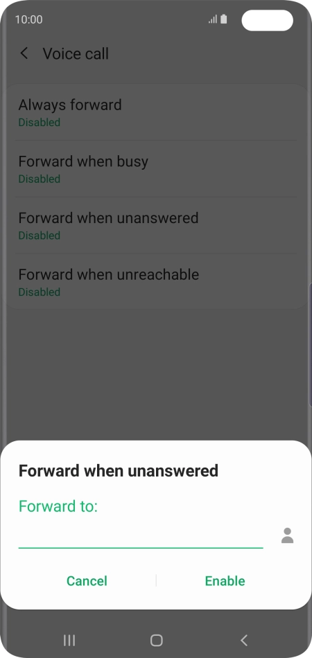 Key in +447953222222 and press Enable.