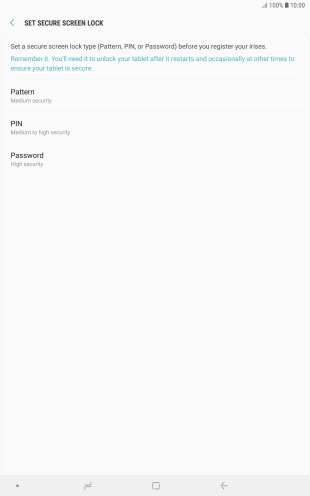 Press the required lock code and follow the instructions on the screen to create an additional lock code.
