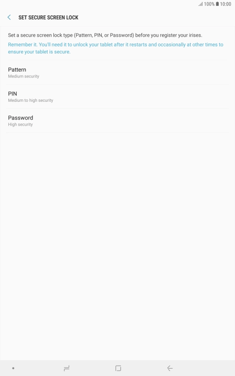 Press the required lock code and follow the instructions on the screen to create an additional lock code.
