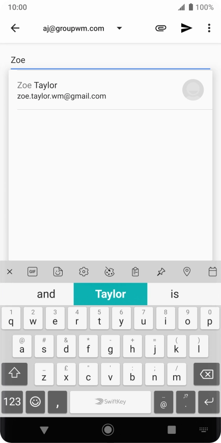 Press the required contact.