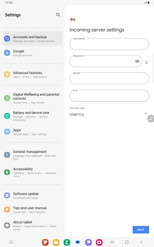 Press the field below 