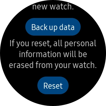 Press the confirm icon. Wait a moment while the factory default settings are restored. Follow the instructions on the screen to set up your smartwatch and prepare it for use.