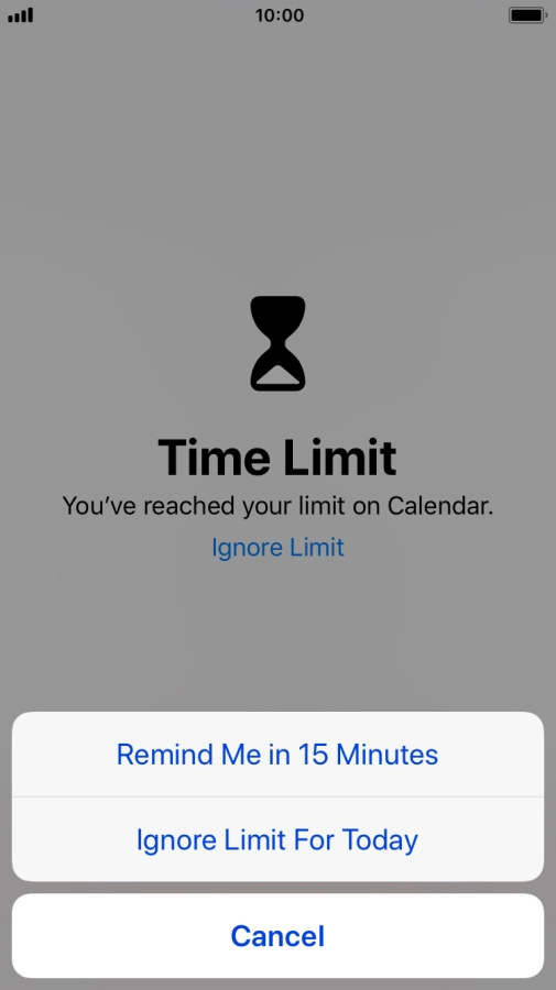Press the required setting.