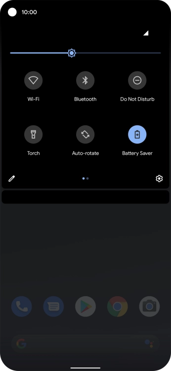 Slide your finger upwards starting from the bottom of the screen to return to the home screen.