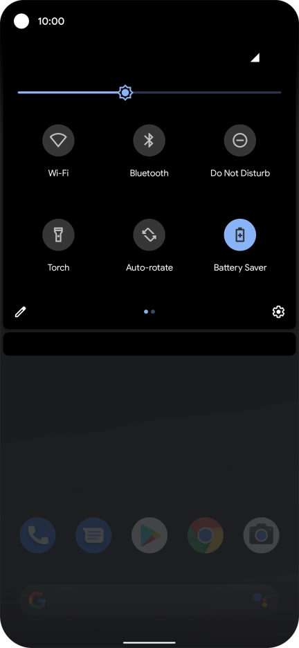 Slide your finger upwards starting from the bottom of the screen to return to the home screen.